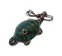 Ceramic Flute 6 Holes Ocarina for Students, 04 glaze green