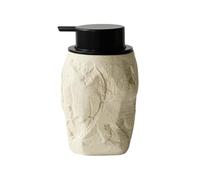Ceramic Foaming Soap Dispenser Bathroom Foam Hand Refillable Stone Pattern with ABS Pump for Kitchen Wash New Home Essentials(Beige)