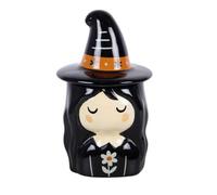 Ceramic Folk Witch Fragrance Oil Burner - Black