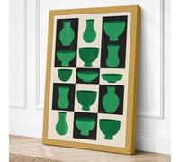 Ceramic Forms Grid Minimalist Canvas Wall Art Print 30x20 Inch (76 x 51 cm)
