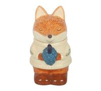 Ceramic Fox Shape Oil Burner And Wax Warmer Brown/cream