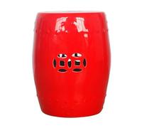 Ceramic Fresh Green Garden Stool, Glazed Plain Drum Decorative Ceramic Garden Stool Classic, Natural, Gentle, Garden, Balcony, Patio Indoor & Outdoor Furniture Decoration (D)