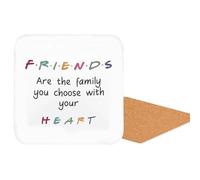 Ceramic Friendship Coaster You Choose With Your Heart, Thank You Bestie Coaster For Women Men, Personalised Emotional Support Gift For Party Wedding Christmas