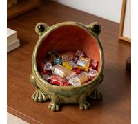 伟 祥 Ceramic Frog Shape Sugar Bowl for Home, Entryway, Desk, Handmade Design