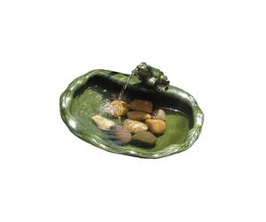 Ceramic Frog Water Feature Fountain Smart Solar Powered Garden