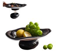 Ceramic Fruit Rack with Drainer, Stylish Fruit Tray Holder for Fruit and Dessert Plates, Versatile Porcelain Plates for Events, Restaurants and Parties