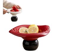 Ceramic Fruit Rack with Drainer, Stylish Fruit Tray Holder for Fruit and Dessert Plates, Versatile Porcelain Plates for Events, Restaurants and Parties