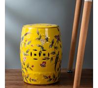 Ceramic Garden Decorative Stool, Glazed Hand-Painted Flower Stand, Side Table, Makeup Chair, Footstool for Living Room and Balcony