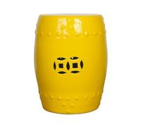 Ceramic garden stool in fresh green glazed oriental decorative ceramic garden stool in the shape of a Chinese drum natural colors suitable for living room and leisure design
