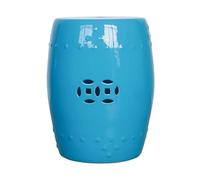 Ceramic garden stool in fresh green glazed oriental decorative ceramic garden stool in the shape of a Chinese drum natural colors suitable for living room and leisure design