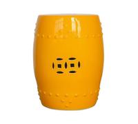 Ceramic garden stool in fresh green glazed oriental decorative ceramic garden stool in the shape of a Chinese drum natural colors suitable for living room and leisure design