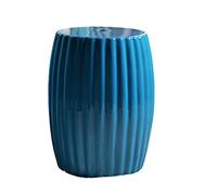 ceramic garden stools,gardening stool, European-Style Home Decorations, Dressing Stools, Living Room Flower Ceramic Drum Stools, Pavilions Drying Stools. (Color : Pink)(Blue)
