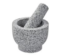 Ceramic Garlic Ginger Pestle Set, Garlic Ginger Mortar and Pestle Set, Grey, 12-15x9-10cm(15x10cm)