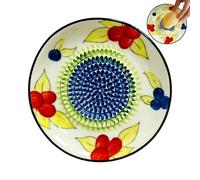 Ceramic Garlic Grater - Aesthetic Non-Slip Kitchen Tools, Spanish Tomato Grater - Kitchen Home Apartment Camping BBQ Use