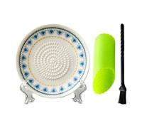 Ceramic Garlic Grater | Ceramic Manual Round Dish with Brush | Garlic Grater Dish | for Peeling Ginger Tomatoes Fruit Vegetables Chocolate Strawberries Baking
