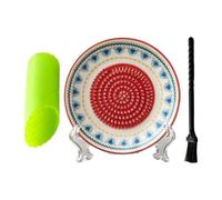 Ceramic Garlic Grater | Manual Ceramic Multi-Function Ginger with Brush | Garlic Grating Dish | for Cheese Tomato Fruit Vegetable Peel Food Baking Kitchen Cooking