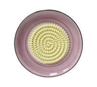 Ceramic Garlic Grater Plate | 11.8cm Round Grinding Kitchen Gadgets | Garlic Plate Grater | for Ginger Chocolate Cheese Onions Tomatoes Fruits Vegetables Dried Seasonings