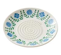 Ceramic Garlic Grater Plate, 12 cm Natural Grinder, Hand Dish Kitchen Tools for Vegetables Spices Garlic Carrots