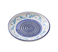 Ceramic Garlic Grater Plate Bowl, Finger-Safe Handcrafted Round Grating Pan, Anti-Slip Vegetable Fruit Grinding Tool Tomate Grater Plate Set Ginger Olive Oil Dip Herb Stripper Peeler Brush Stand