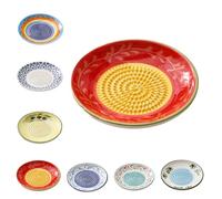Ceramic Garlic Grater Plate Bowl Tomato Dish, Spanish Pan Con Tomate Plate Grater, Spanish Tomato Graters Plates with Brush, Cheese Fruit Crusher Grinder Ginger Grating Tool for Kitchen