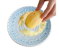 Ceramic Garlic Grater Plate, Ginger Grater Mincer Bowl As A Chopper for Quick Prep - for Kitchen Food Ginger Grating Butter Lemon Tomato Carrot Puree Countertop 13x13x1.7cm
