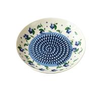 Ceramic Garlic Grater Plate, Manual Ceramic Bowl with Fruit Pattern, Garlic Grating Bowl - for Peeling and Baking Ginger, Tomatoes, Chocolate in the Kitchen