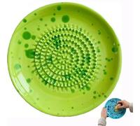 Ceramic Garlic Grater Plate, Natural Ginger Grinder and Decorative Garlic Mincer for Onion, Cheese, Nutmeg, Hand Dish Grating Bowl for Kitchen Cooking, Unique Gifts for Mom, Dishwasher Safe