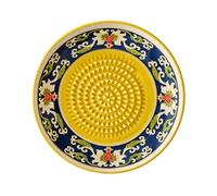 Ceramic Garlic Grater Plate Purpose Spanish Grating Dish with Tomato Cheese Grater Bowl Stripper Peeler Brush Stand Kitchen Tool Gift Set Hand Cheese Kitchen (B, One Size)