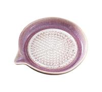 Ceramic Garlic Grating Plate, Gradient Glaze Smooth Grating Tool, Grater Plate for Ginger and Garlic, for Household Kitchen, Chocolate, Onion Preparation