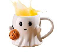 Ceramic Ghost Cup, 600 ml, Ghost Aesthetic Mug with Ergonomic Handle, Perfect for Coffee, Tea Milk and Hot or Cold Drinks in the Kitchen Home