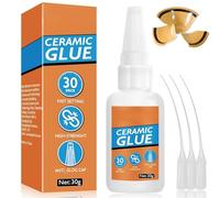 Ceramic Glue with Rat Tail Tube,Strong Waterproof Clear Ceramic Glue Repair for Pottery Porcelain Dishes Glass Tile and Crafts,High Strength Universal Super Glue, Fast Drying Heat Resistant