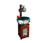 Ceramic Goldfish Bowl with Circulating Water Filter for Living Room, Freestanding Design Enhances Fish Culture Experience