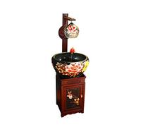Ceramic Goldfish Bowl with Circulating Water Filter for Living Room, Freestanding Design Enhances Fish Culture Experience