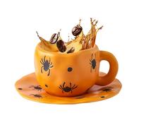 Ceramic Halloween Mug - 320ml Irregular Design Holiday Drinking Cup, Coffee Tea Beer Milk Juice Collectible Drinkware for Restaurant, Office, Hotel, Living Room, Students, Teachers, Fall Party,