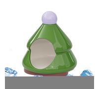 Ceramic Hamster Den, Delicious Pine Tree Shaped Hamster Cave Waterproof Habitat Home with Platforms and Shelter for Chinchillas, Squirrel and Hedgehog for Small