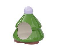 Ceramic Hamster Hiding Place, Cute Christmas Tree-Shaped Hamster Cave, Waterproof Cave Hiding Place as a for Small Animals such as Hamsters, Squirrels, Chinchilla