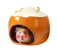 Ceramic Hamster House | Small Animals Cool Habitats Bed,Hollow Design Cooling Hideaway Habitats for Small Animal Squirrel Hedgehog Gerbils Chinchilla