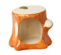 Ceramic Hamster House with Cooling Tree Trunk Design,M | sturdy construction, wipes clean easily, outdoor use, hideaway for rats, squirrels, hedgehogs
