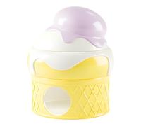 Ceramic Hamster Nest, Purple Ice Cream Cone Hamster Hideout, Glazed Pet Bed House for Syrian Hamsters, Dwarf Hamsters, Gerbils and Small Rats, Cooling Habitat Decor Hut