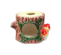 Ceramic Hamster - Small Pet Sleeping Hut Furniture, Durable Cooling Shelter House Design, Safe Cage Decor | For Hamster Gerbil Mice Chinchilla Indoor Outdoor Home Use