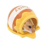 Ceramic Hamsters Home - Cute Cartoon Summer Nest for Small Pets | Durable Shelter with for Chinchilla, Guinea Pig, Lizard, Hedgehog, Gerbil, Flying Squirrel, Reptile