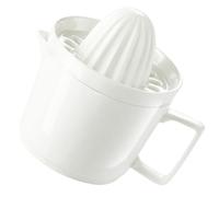 Ceramic Hand Press Juicer Mug with Built in Strainer for Citrus | Detachable Squeezer, Removable Lid and Residue Filter, Compact Countertop Size for Camping and Breakfast Prep