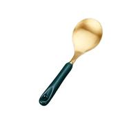 Ceramic Handle Spatula Soup Spoon Stainless Steel Home Cooking Tool Set Colander Kitchen(Rice Spoon)
