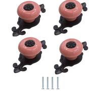 Ceramic Handles 4Pcs Furniture Handle Zinc Alloy Cabinet Door Drawer Ceramic Single Hole Knobs Matt Black Pink