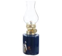 Ceramic Handpainted Oil Lamp Decor for Table Vintage