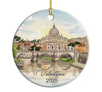 Ceramic Hanging 7.3CM, Rome Ceramic Ornament Funny Christmas Baubles Unique Ceramics Xmas Ornament For Holiday Party Family