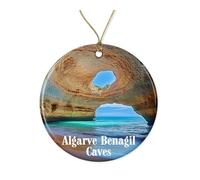 Ceramic Hanging Algarve Benagil Caves Portugal Spectacular Coastal Cave Celebrate Portugal'S Natural Wonders Ceramic Ornament Unique Ceramics Xmas Ornament Funny Christmas Tree Decoration