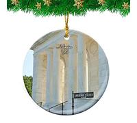 Ceramic Hanging Arlington The Tomb Of The Unknown Soldier Virginia Travel Ceramic Ornament Funny Christmas Baubles Unique Ceramics Xmas Ornament For Holiday Party Family 7.3CM
