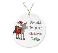 Ceramic Hanging Dominick The Italian Donkey Ceramic Ornament Personalised Christmas Tree Decoration Unique Ceramics Xmas Ornament For Party Home Decor Family