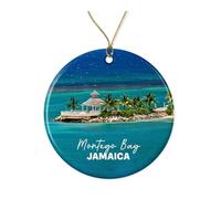 Ceramic Hanging Montego Bay Jamaica Idyllic Tropical Island Celebrate Caribbean Paradise With This Stunning Beachfront Ceramic Ornament Funny Unique Ceramics Xmas Ornament